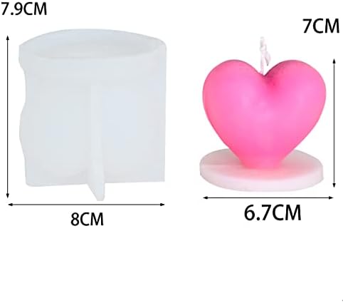 3D Форми за свещи във формата на сърце със собствените си ръце, за производство на свещи - Хранително качество -