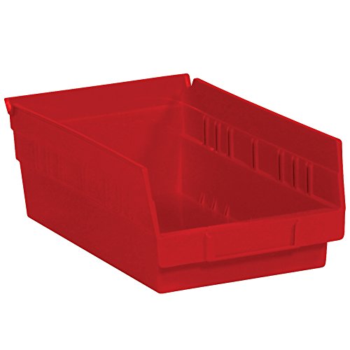 Горната опаковка: Пластмасови Кутии за боклук, 11 5/8 x 6 5/8x 4, Червени (опаковка от 30 броя)