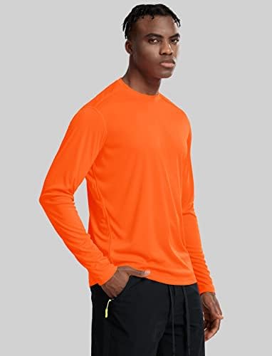 Абсорбиращи Влагата Спортни Ризи за Мъже С Дълъг Ръкав За Тренировки Във фитнеса с Защита От Uv/Слънце