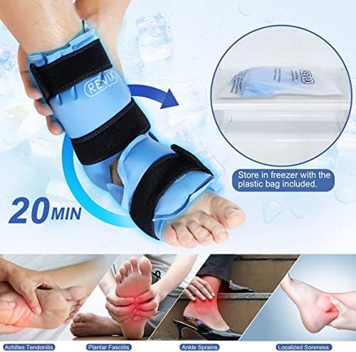 REVIX XL Обвивка лед на коляното Общо Около коляното и глезена Пакет с лед за крака Тайна от нараняване за многократна употреба Гел