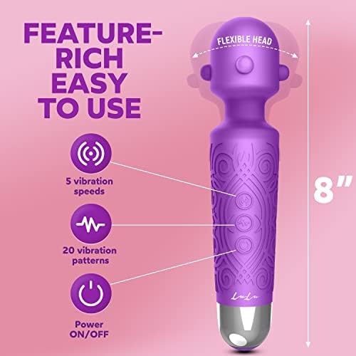 Мощен ръчен електрически Масажор за гърба LuLu 7 за жени - Мощен Персонален Магически Масаж за възстановяване след спорт, при мускулни болки и болки в тялото - 20 модела