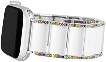 Модерен гривна Anne Klein Ceramic Линк за Apple Watch, Надежден, Регулируема, взаимозаменяеми каишка Apple Watch, подходящ за повечето китките
