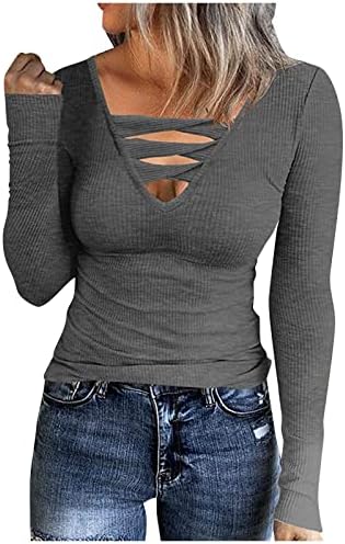 Дамски Пуловери Пролет 2023, Пухени Основни Тениски от Рубчатого Трикотаж, Модерен Случайни Пуловер, Пуловер за