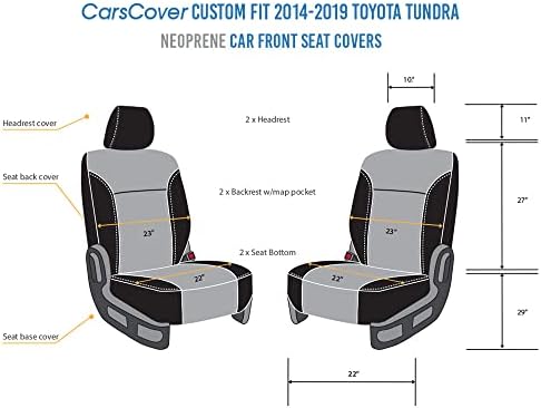 Калъф за кола, изработени по поръчка, подходящи За пикап Toyota Tundra 2014-2020, Неопренови Калъфи За предните