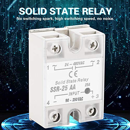Твердотельное реле SSR-25 AA 25A solid state relay модул (SSR AC Вход ac 80-250 В Изход ac 24-480 vac)