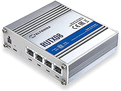 Индустриален Ethernet-рутер Teltonika RUTX08000000, 4 порта Gigabit Ethernet, с поддръжка на до 128 порт-базиран