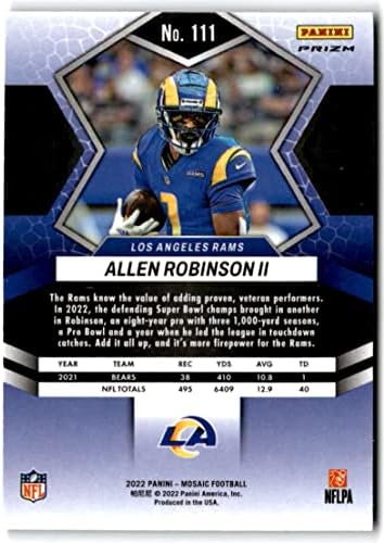 Сребърен Мозайка Панини 2022 #111 Алън Робинсън II Лос Анджелис Рэмс Футболна търговска картичка NFL